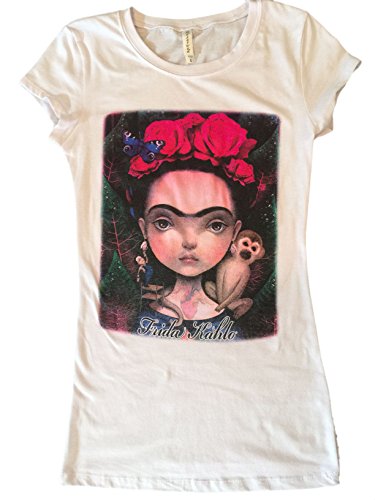 Delaware Print House Frida Kahlo Monkey Mexican Artist Women's T-Shirt New