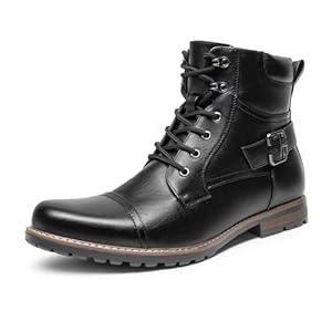 Bruno Marc Herren Motorrad Stiefel Schnürstiefel Boots Klassische Chukka Biker Freizeitschuhe