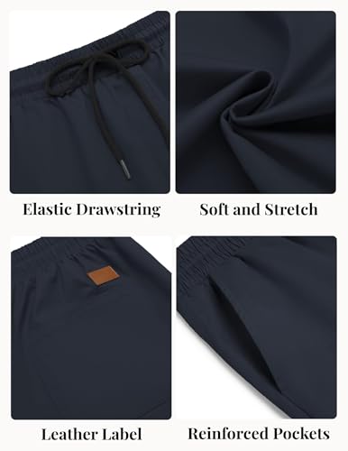 COOFANDY Herren Shorts Casual Baumwolle Kurze Hosen Chino Sommer Freizeithose Elastische Taille mit Taschen – Bild 6