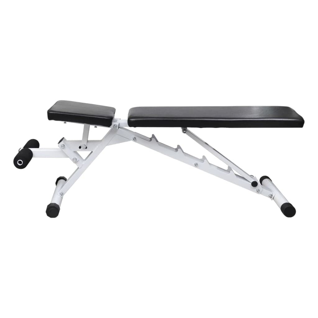 vidaXL Adjustable Fitness Workout Utility Bench - Heavy-Duty Steel Construction, 5 Levels of Backrest, Perfect for Improvement of Physical Fitness, Home Gym, Commercial Use, Easy Assembly
