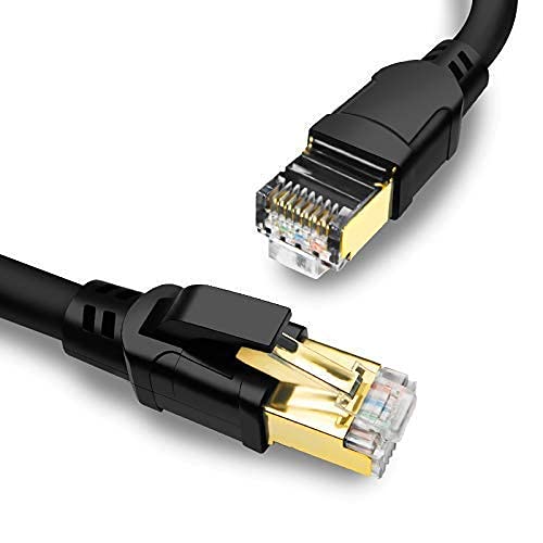 Cable Ethernet CAT 8 Patch Cord 6FT+65FT Negro miniatura 2