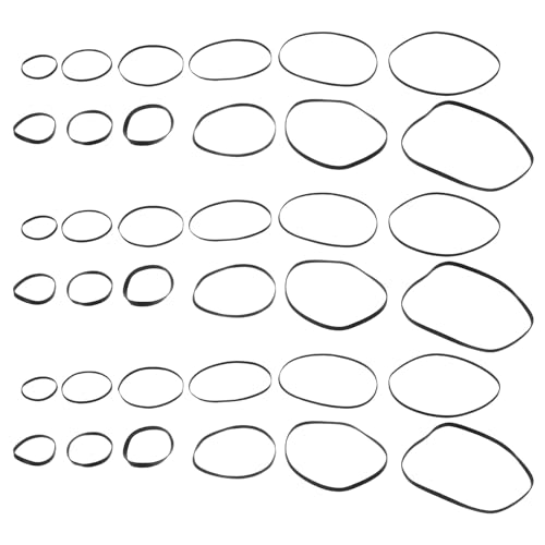 MOTHNUR 100 Correas Planas de Goma para Casete y Tocadiscos Ancho 2-3 MM Tamaños 40-135 MM Correas de Transmisión y Mantenimiento para Reparación y Uso en Reproductores de DVD y