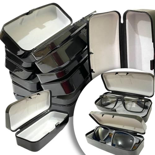 Kit com 25 Estojos Case Capa Caixa Protetora para Óculos Armação Óculos de Sol Forro Duplo Material Resistente Cor Preto JOACHIM
