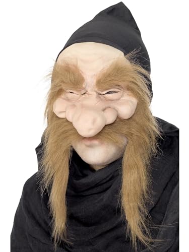 Masque De Visage Tricoté Pour Halloween - Bonnet à Capuche Effrayant Délavé | Tissu Acrylique Chaud | Taille Unique Ajustable (tour De Tête 55-60 Cm)