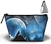 Produktbild Wolf Moon Trapez Aufbewahrungstasche Doppelseitiger Druck Handtasche Reißverschlusstasche Geldbörse Reiseset Aufbewahrungstasche Bad Stora