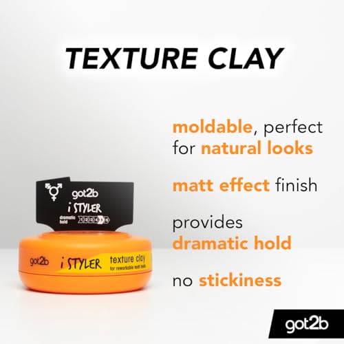 Got2B iStyler Hair Clay 75ml - Long Lasting, Matte Finish - Image 2