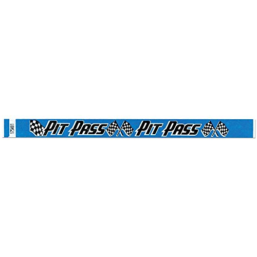 Pit Pass Tyvek Wristbands for Event Identification and Admission 500/Pack (Blue)
