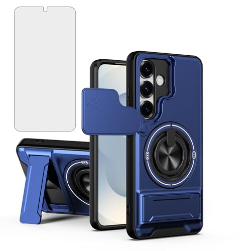 Coque Samsung S25 5G Asuwish bleue avec protège-écran verre trempé