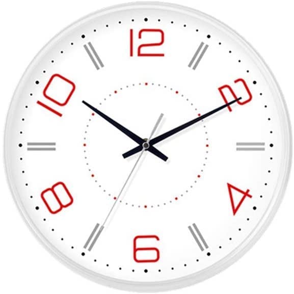 Grande horloge murale classique moderne ronde en verre pour décoration salon