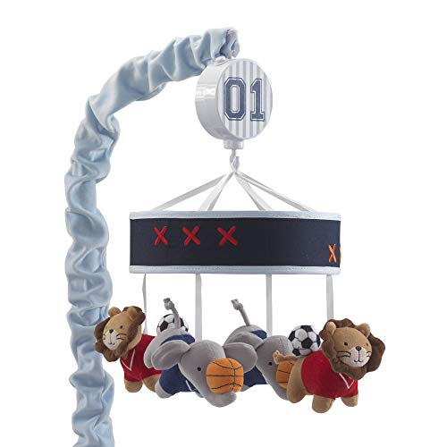 Image of Lambs & Ivy Future All Star Sports Musical Mobile, Blue/Gray