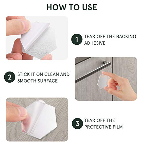 BESPORTBLE 12 Pcs Adesivos de Parede de Espelho Hexagonal AcrÃ­lico Adesivos de Parede ArtÃ­sticos M