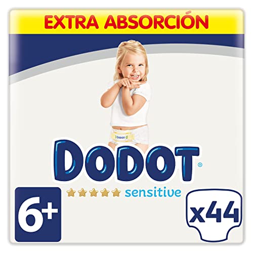 Dodot Sensitive Pañales Talla 6+ - 44 Pañales, 14 kg+