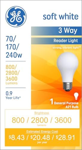 GE Incandescent 240W Soft White A21 3-Way Bulb 1 Pack image 5