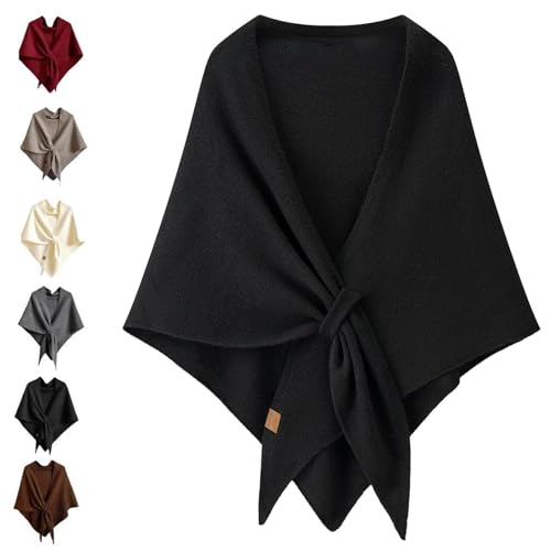 Gettoreach Women's Solid Color Scarf, Gettoreach Women'S Solid Color Shawl, Knitted Pashmina Shawl Wraps