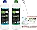 BiOHY Set di pulizia | Liquido di lavaggio bottiglia da 1 litro | Linguette per lavastoviglie 60 pezzi | Brillantante bottiglia da 1 litro | incluso il dosatore | (Reinigungs-Set)