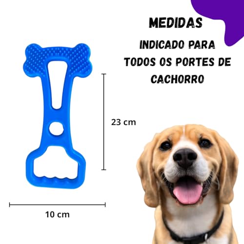 Brinquedo Mordedor de Borracha para Cachorro – Puxador Resistente e Ótimo para Brincadeiras (AZUL)