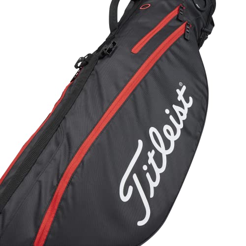 Titleist Premium Carry Golf Bag, Black/Black/Red - Image 6