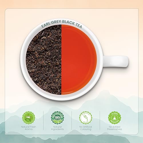 Image of Dabri Earl Grey Black Tea 100gm Pouch | Premium Black Tea With Pure Natural Bergamot Extract | Refreshing and Hydrating | No Preservatives | Garden to Cup | 100gm Pouch