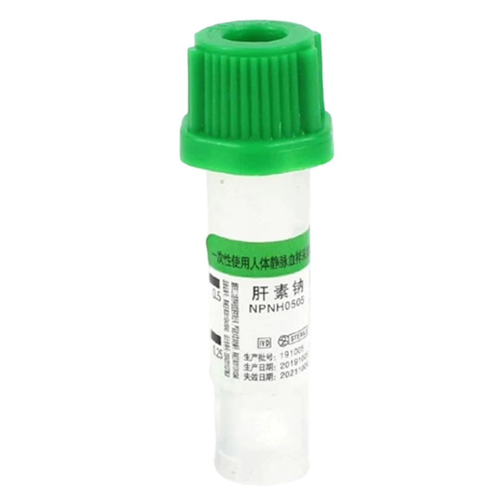 Jnchdghwa As Shown Sterile Micro Tube 0.5Ml Collection With Heparin Sodium And Green Cap For Sample Storage