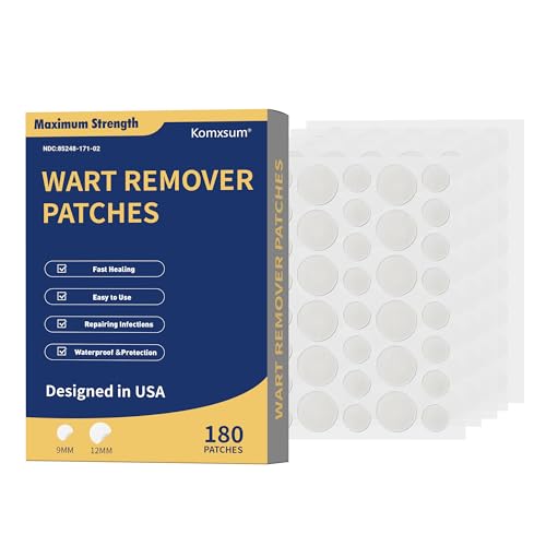 Komxsum Wart Remover Patches Removes Warts from Various Parts of The Body Fast Acting Safe and Easy to Use(180PCS)