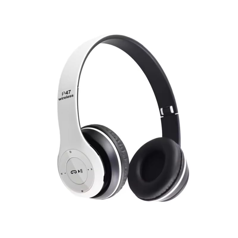 Image of P47 Wireless Over Ear Headphones Bluetooth with Mic (Multicolor)