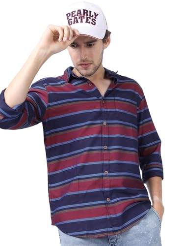 Image of Highlander Men's Striped Slim Fit Shirt