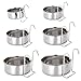JSGHGDF Stainless Steel Hanging Pet Bowls for Dogs & Cats Cage and Feeder Dish for Food and Water Multi Sizes