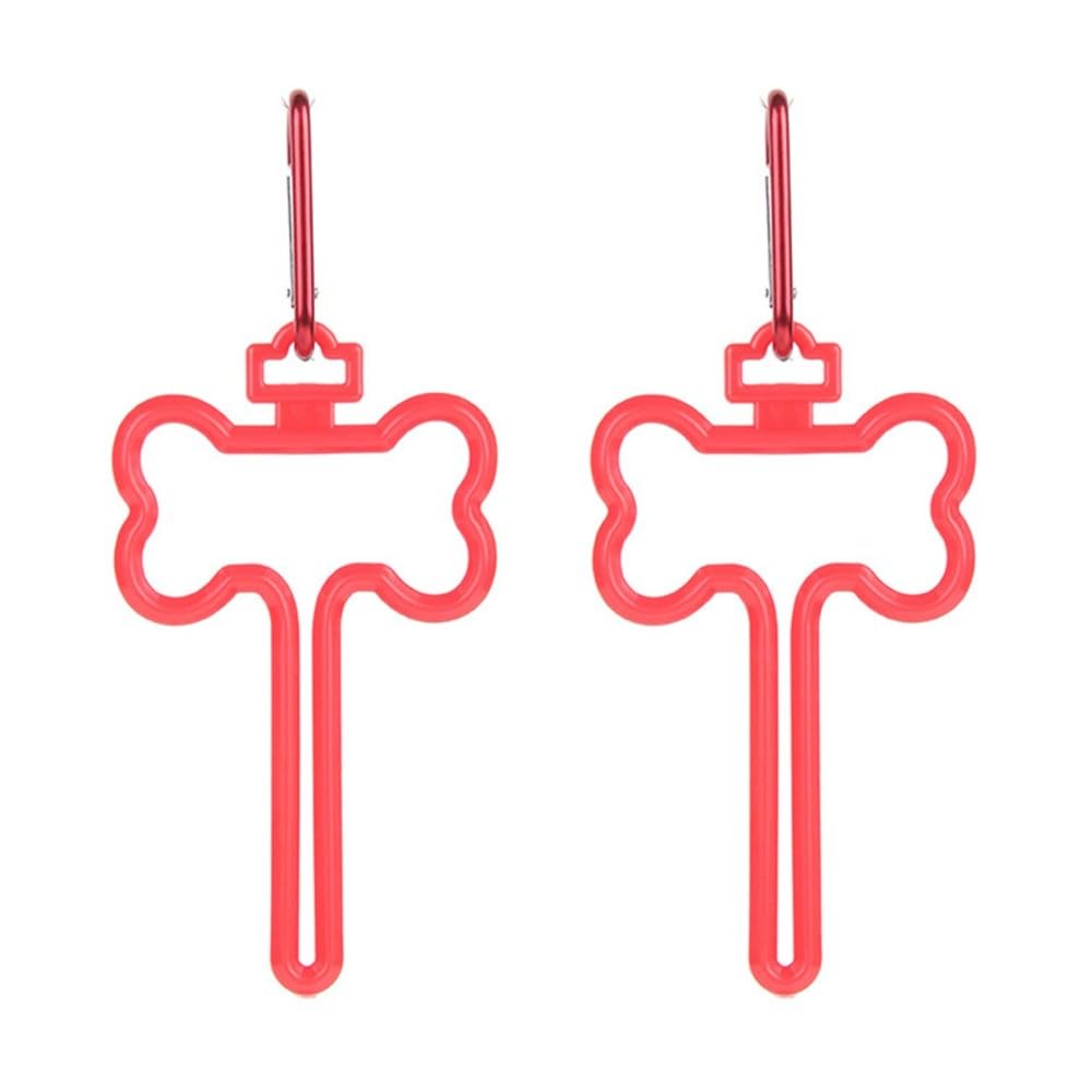 Dongker Red 2 Pcs Dog Poop Bag Holders, Pet Waste Bag With Carabiner Clip For Leash Attachment To Hold Waste Bag Poop Bags