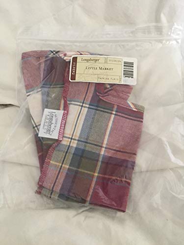 Longaberger Liner for Litle Market Basket in Paprika Plaid Fabric