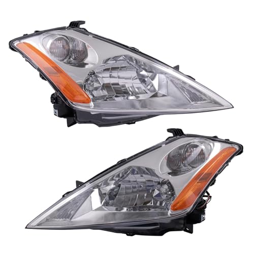 Image of TRQ 2 Piece Headlight Assembly Set Driver & Passenger Side Compatible with 2003-2007 Nissan Murano NI2502155 NI2503155