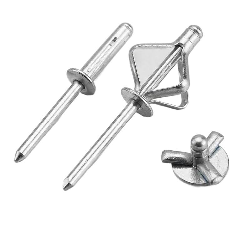 Rivetti Rivetti a tre ante Assortimenti in lega di alluminio Tri Grip pop esplosivi Stile lampadina for contenitori for edifici for barche marine in kayak(200PCS,4x21mm)