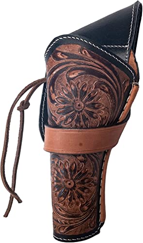 Hulara Genuine Leather Cross Draw Holster Gun Holder 22 .38/357 .44/45 Cal Revolver Western Rough Rider Psitol Holster Fit 4
