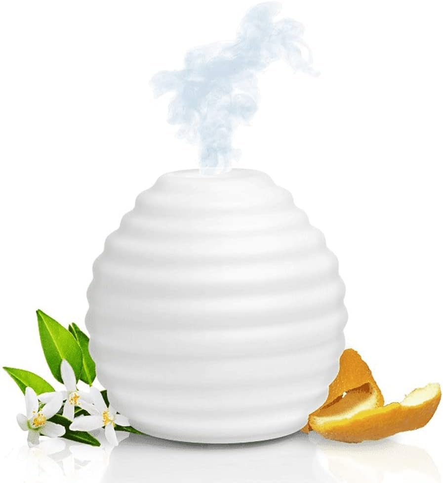 Ultrasonic Diffuser Humidifier Api - Ambient Light, Silent - Aromatherapy & Sensorial Wellbeing - Essential Oils - Last up to 6 Hours Clear