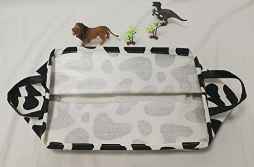 Image of Baby Storage Basket Nursery Box Laundry Hamper Organization Bins for Toys and Clothes with Handles (Cow)