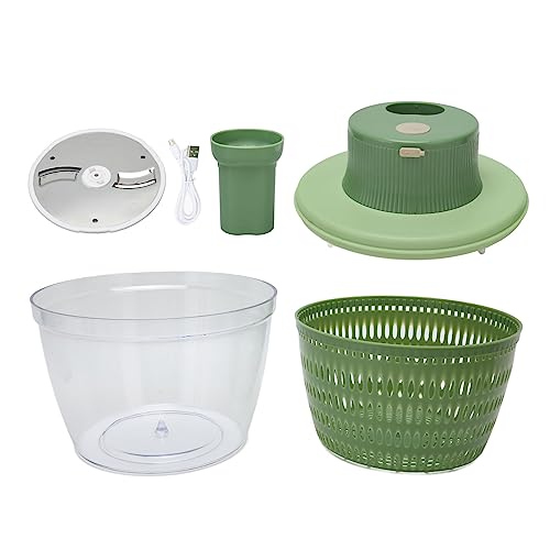 XOLSURG Cortador de vegetales eléctricos Chopper giratorio para cebollas Perejil de ajo verde USB Carga 2 en 1 Clean de corte rápido Uso ancho