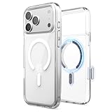Immagine di elago Cover Magnetica Ibrida Trasparente per iPhone 17 Pro Max (6,9'') – Compatibile con MagSafe, Antiurto, Tecnologia PC + TPU, Chiarezza Cristallina Duratura, Tasto di Controllo Fotocamera