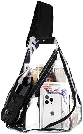Fomaris Clear Sling Bag Stadium Approved Crossbody Clear Backpack for Sports Concert Festival Game