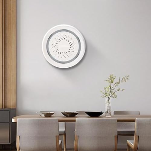 Alarma de sirena inteligente WiFi, sirena estroboscópica inalámbrica, con 8 sonidos de alarma, para dispositivos inteligentes Tuya, para seguridad del hogar y automatización del hogar