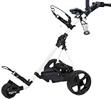 Super E Caddy Fully Loaded Weekender Non Remmote Control Electric Golf Cart, with Drink Holder, Umbrella Holder, Scorecard Holder, White