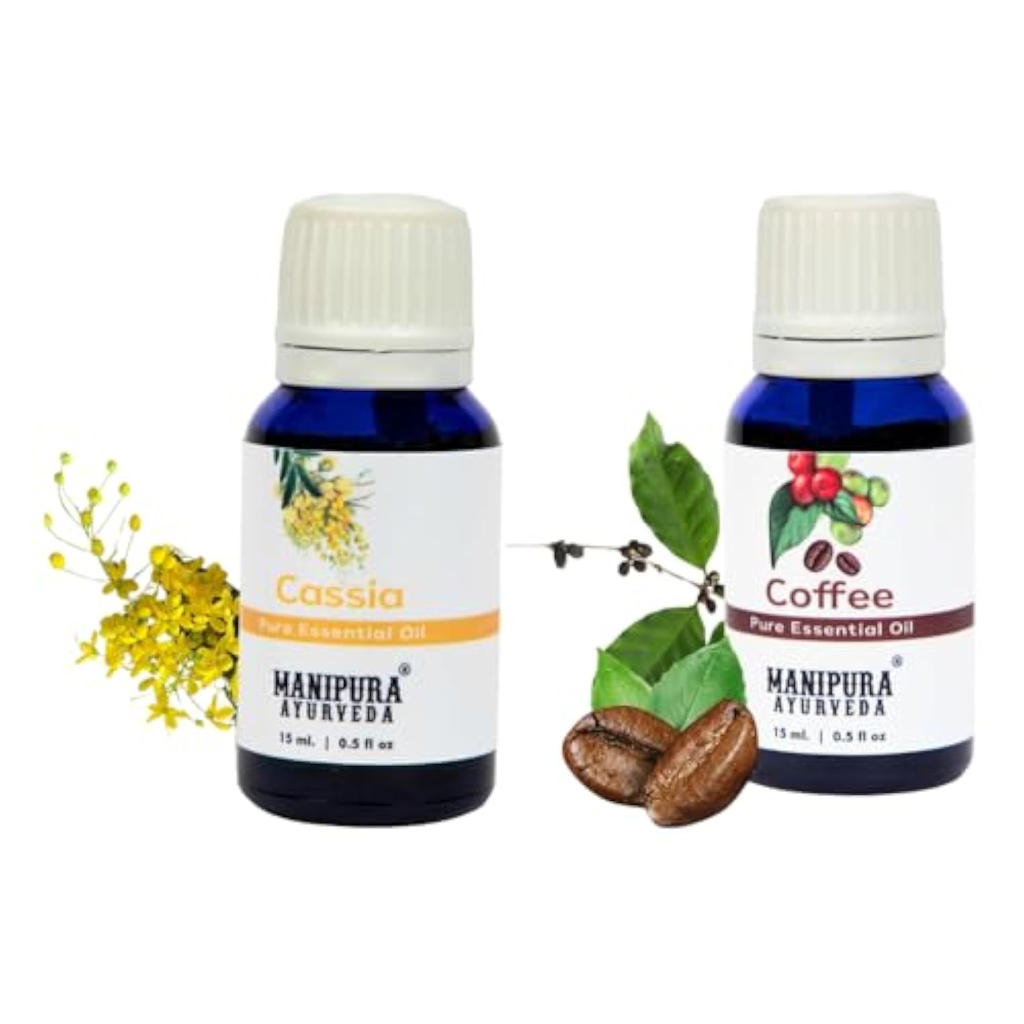 Cassia + Coffee Oil 15 ml Each, Combo Pack