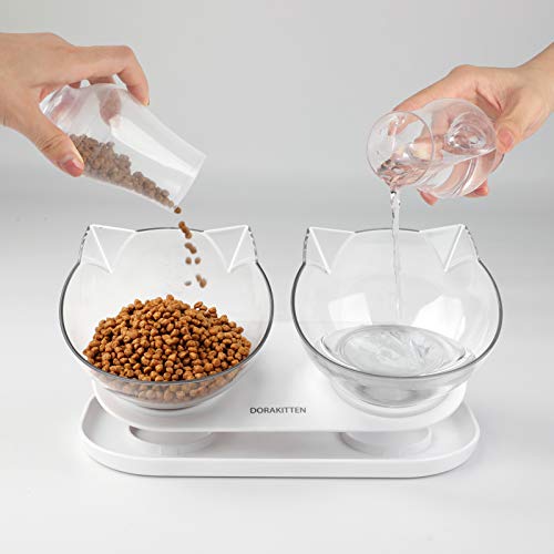 Fressnapf katze mit Ständer Katzenfutter Schale - 15 ° katzennapf Erhöht Personalisierte Haustier napf mit Neigung, um Erbrechen zu vermeiden katzennapf für Katzen - Image 3