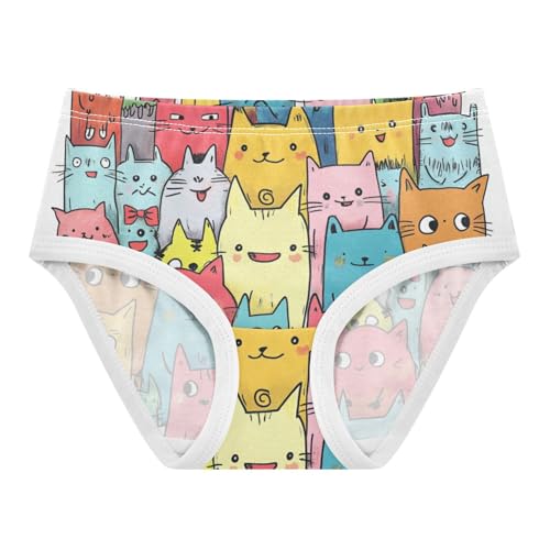 GuoChe Cotton Panties 1-piecing Hip Design Panties Breathable Underwear for Toddler Girls in Sizes 2T-8Y