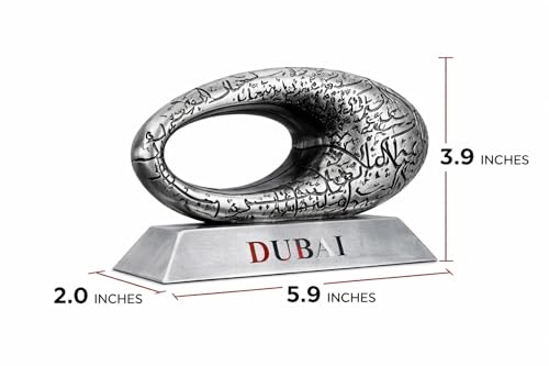 Escultura decorativa 3D futurista plata para escritorio miniatura 3