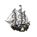 Nave dei Pirati dei Caraibi - La Perla Nera 3D Metallo Puzzle Model Kit DIY Barca a vela Nave Metal Jigsaw Puzzle Assemblare Giocattolo 3D In Acciaio Inox Watercraft Modellismo Kit di costruzione