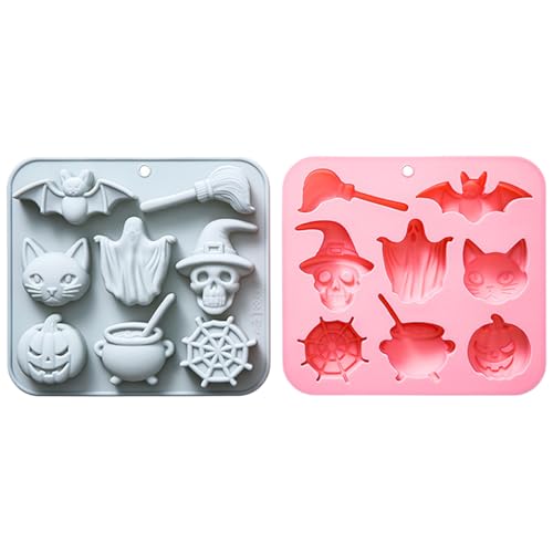 Halloween,Gelatina Festival | Moldes De Silicona 2 Piezas Para Cursos De Cocina Candy Casa Pasteleros Chef Blog De Jabón Comida