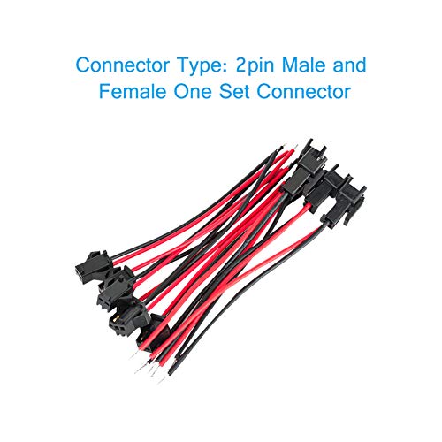 Jst Sm Connector, Vandesail Sm 2Pin Jack Plug Male To Female Wire Connector Adapter Electrical Cable For Led Light Strip 20 Pairs 10Cm (40 Pack, Jst Sm 2 Pin Connector) #TOP3