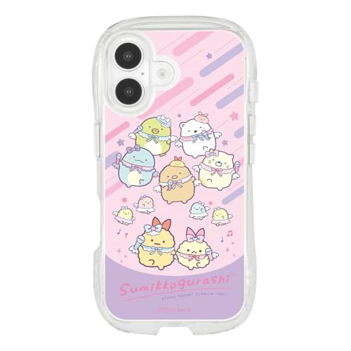 グルマンディーズ すみっコぐらし iPhone16 対応 クリスタルクリアケース アイドル SMK-196A