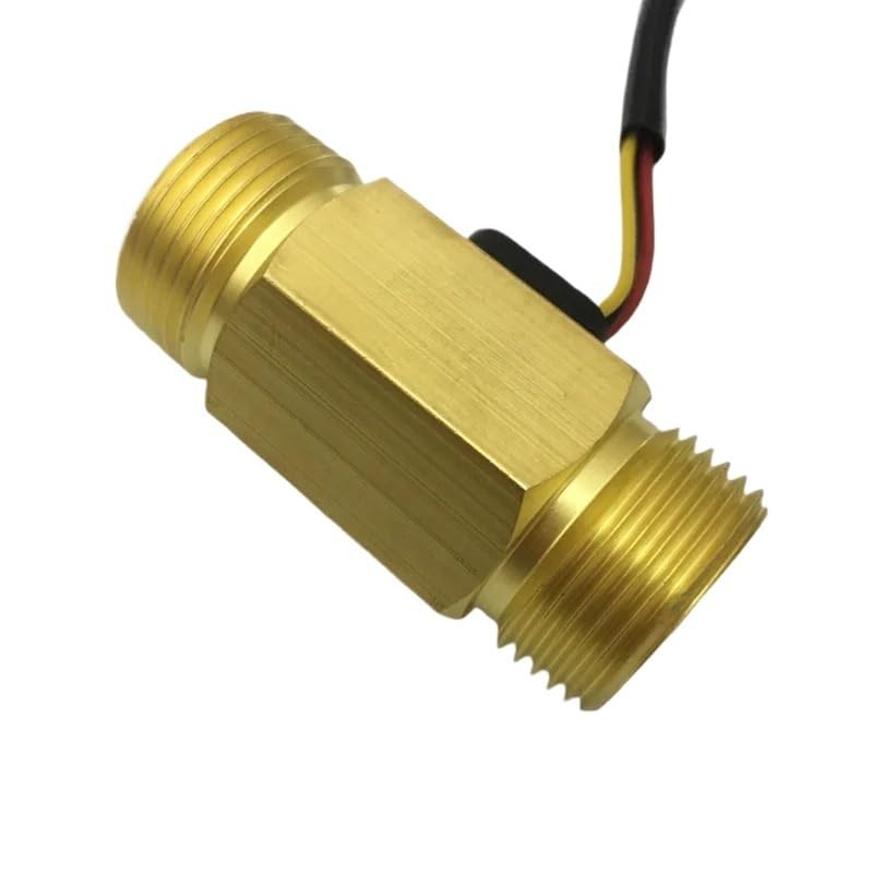 Flow Sensor Meter Digital Pipeline Water Flow DN20 Copper Brass Flow Sensor Thread Water Meter(24Vdc)