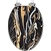 Elongated Toilet Seat Marble ink paper texture black silver gold Resin Toilet Seat with Quietly Close Quick Release Hinges Decorative Toilet Seat with Cover Easy to Clean and Install