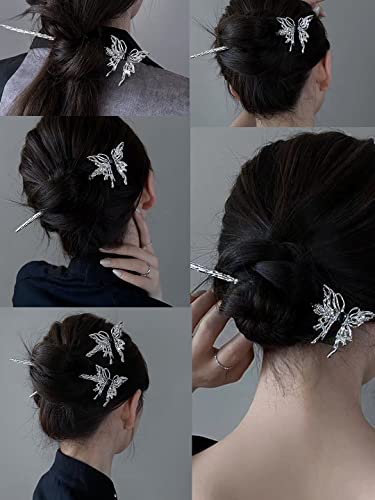 Image of Yellow Juda Bun Hair Stick & Pins - Women & Girls Hair Accessory Gift